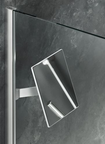 HÜPPE SELECT+ kosmetické zrcátko 213x213 mm, na sprchový kout, stříbrná SL2301087 Obrázek - Hlavní obrázek