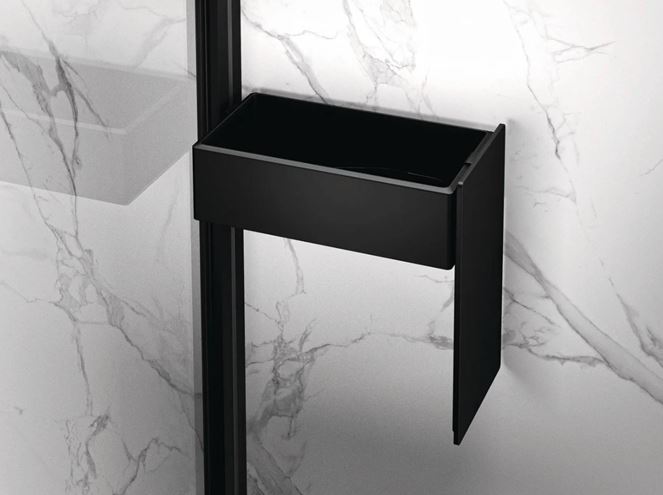 HÜPPE SELECT+ DRYBOX odkládací box s víkem 213 mm, na sprchový kout, černá SL2201123 Obrázek - fotka