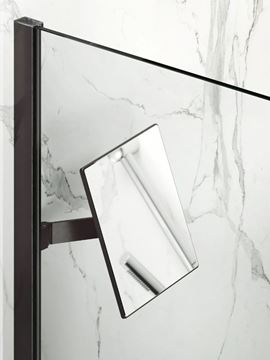 HÜPPE SELECT+ kosmetické zrcátko 213x213 mm, na sprchový kout, černá