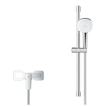 GROHE CUBEO sprchový set s nástěnnou baterií, ruční sprcha se 2 proudy, tyč, hadice, Water Saving, chrom 1018250000 Obrázek - fotka