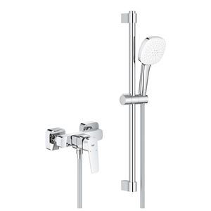GROHE CUBEO sprchový set s nástěnnou baterií, ruční sprcha se 2 proudy, tyč, hadice, Water Saving, chrom
