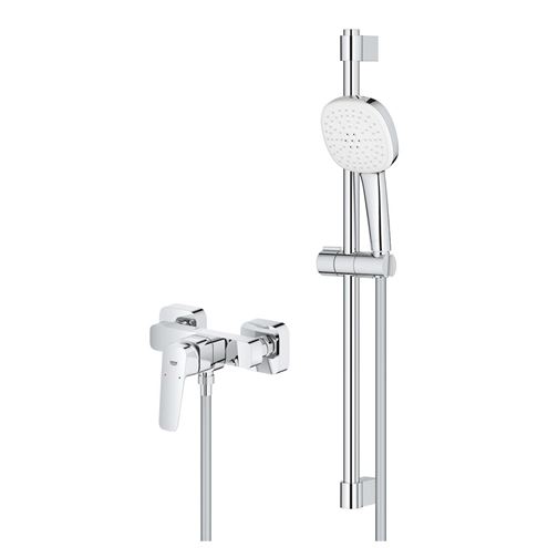 GROHE CUBEO sprchový set s nástěnnou baterií, ruční sprcha se 2 proudy, tyč, hadice, Water Saving, chrom 1018250000 Obrázek - fotka