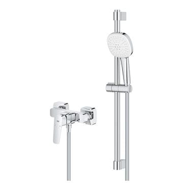 GROHE CUBEO sprchový set s nástěnnou baterií, ruční sprcha se 2 proudy, tyč, hadice, Water Saving, chrom 1018250000 Obrázek - fotka