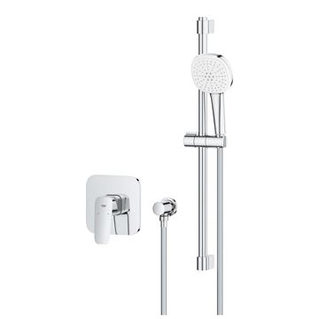 GROHE CUBEO sprchový set s podomítkovou baterií, ruční sprcha, tyč, hadice, nástěnné kolínko, chrom 1053350000 Obrázek - fotka
