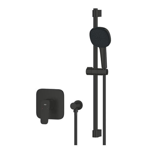 GROHE CUBEO sprchový set s podomítkovou baterií, ruční sprcha, tyč, hadice, nástěnné kolínko, matte black 1053352430 Obrázek - fotka
