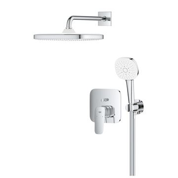 GROHE CUBEO sprchový set s podomítkovou baterií, horní sprcha, ruční sprcha se 3 proudy, hadice, držák, chrom 1053360000 Obrázek - fotka