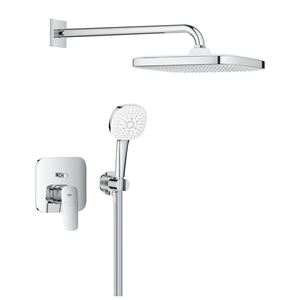 GROHE CUBEO sprchový set s podomítkovou baterií, horní sprcha, ruční sprcha se 3 proudy, hadice, držák, chrom