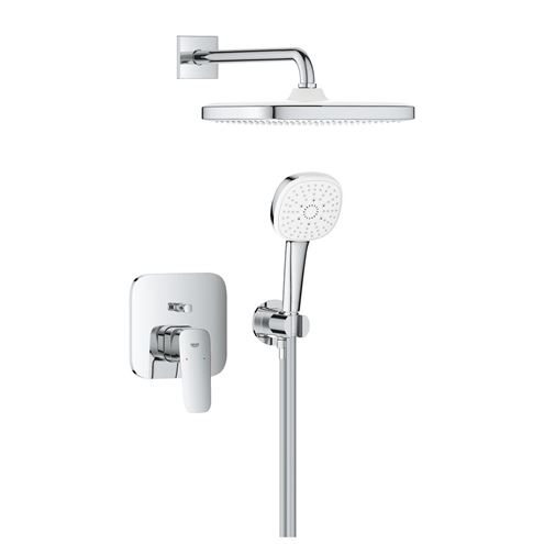GROHE CUBEO sprchový set s podomítkovou baterií, horní sprcha, ruční sprcha se 3 proudy, hadice, držák, chrom 1053360000 Obrázek - fotka