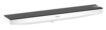 HANSGROHE RAINFINITY nástěnná přípojka hadice Porter 500 s poličkou a držákem sprchy vpravo, matná bílá/grafit