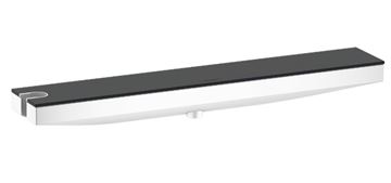 HANSGROHE RAINFINITY nástěnná přípojka hadice Porter 500 s poličkou a držákem sprchy vlevo, matná bílá/grafit