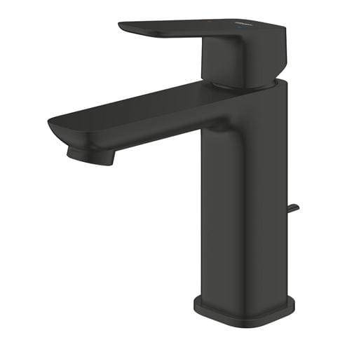 GROHE CUBEO umyvadlová stojánková baterie, s odtokovou soupravou, Water Saving, matte black 1017492430 Obrázek - fotka