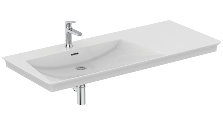IDEAL STANDARD LA DOLCE VITA umyvadlo 126 cm, s otvorem pro baterii vlevo a přepadem E263201 Obrázek - fotka