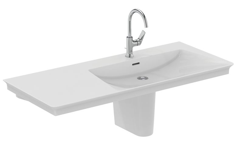 IDEAL STANDARD LA DOLCE VITA umyvadlo 106 cm, s otvorem pro baterii vpravo a přepadem E264701 Obrázek - fotka