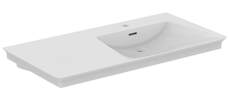IDEAL STANDARD LA DOLCE VITA umyvadlo 106 cm, s otvorem pro baterii vpravo a přepadem E264701 Obrázek - Hlavní obrázek