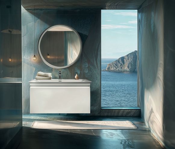 IDEAL STANDARD LA DOLCE VITA umyvadlo 86 cm, s otvorem pro baterii a přepadem E262901 Obrázek - fotka
