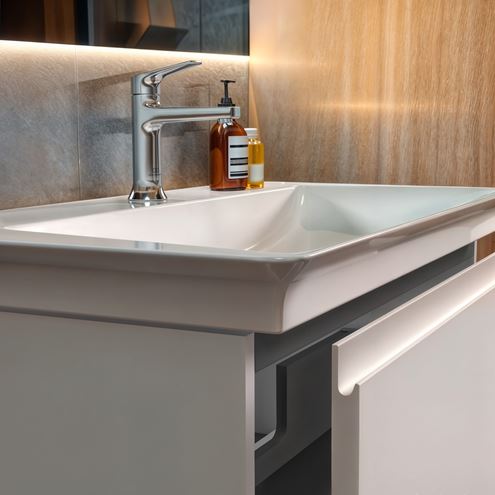 IDEAL STANDARD LA DOLCE VITA umyvadlo 86 cm, s otvorem pro baterii a přepadem E262901 Obrázek - fotka