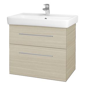 DŘEVOJAS Q MAX SZZ2 70 skříňka s umyvadlem 70x47,5x56 cm, 2 zásuvky, úchytka ocel, dub