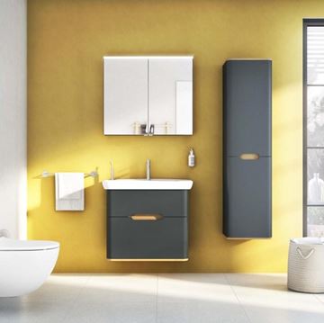 VITRA SENTO vysoká skříňka 40x35x157,5 cm, 2 dvířka, panty vlevo, antracite mat 60862 Obrázek - fotka