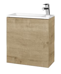 DŘEVOJAS VARIANTE SZD 50 skříňka s umyvadlem 50x25x52 cm, 1 dvířka, panty vpravo, Push-open, arlington