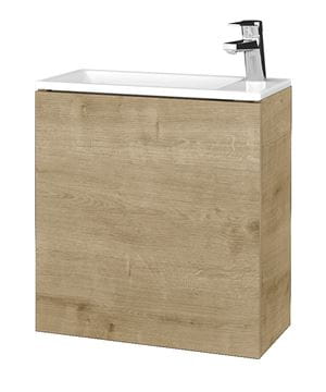DŘEVOJAS VARIANTE SZD 50 skříňka s umyvadlem 50x25x52 cm, 1 dvířka, panty vpravo, Push-open, arlington