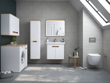 VITRA SENTO vysoká skříňka 40x35x157,5 cm, 2 dvířka, panty vlevo, white mat 60860 Obrázek - fotka