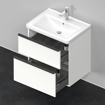 DURAVIT D-NEO skříňka s umyvadlem 65x48x62,5 cm, 2 zásuvky, White mat DE012001818 Obrázek - fotka