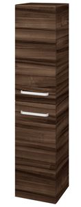 DŘEVOJAS DOS SVD2 35 vysoká skříňka 35x35,2x154,5 cm, 2 dvířka, panty vlevo, úchytka hliník mat, ořech