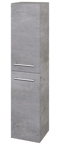 DŘEVOJAS DOS SVD2 35 vysoká skříňka 35x35,2x154,5 cm, 2 dvířka, panty vlevo, úchytka chrom, beton 62807-T03 Obrázek - Hlavní obrázek