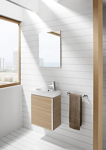 ROCA MINI skříňka s umývátkem 45x25x57,5 cm, 1 dvířka, dub A855873155 Obrázek - fotka