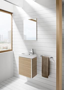ROCA MINI skříňka s umývátkem 45x25x57,5 cm, 1 dvířka, dub A855873155 Obrázek - fotka