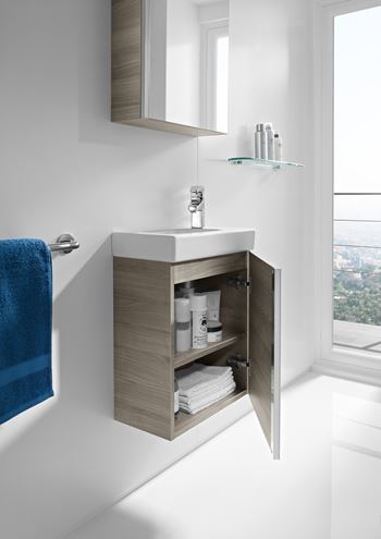 ROCA MINI skříňka s umývátkem 45x25x57,5 cm, 1 dvířka, dub A855873155 Obrázek - fotka