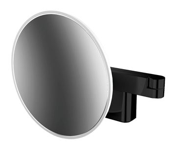 EMCO EVO kosmetické zrcátko 209 mm, zvětšovací, s osvětlením, černá