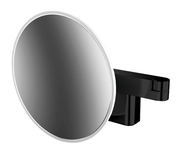 EMCO EVO kosmetické zrcátko 209 mm, zvětšovací, s osvětlením, černá 109513330 Obrázek - Hlavní obrázek