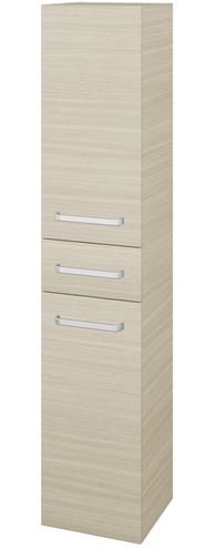 DŘEVOJAS DOS SVD2Z 35 vysoká skříňka 35x35,2x172 cm, 1 zásuvka, 2 dvířka, panty vlevo, úchytka hliník mat, dub 64863-T01 Obrázek - Hlavní obrázek