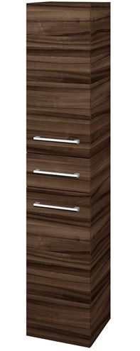 DŘEVOJAS DOS SVD2Z 35 vysoká skříňka 35x35,2x172 cm, 1 zásuvka, 2 dvířka, panty vlevo, úchytka chrom, ořech 64870-T03 Obrázek - Hlavní obrázek