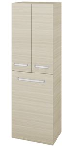 DŘEVOJAS DOS SVD3K 50 vysoká skříňka 50x35,2x154,5 cm, 3 dvířka, s košem, úchytka hliník mat, dub