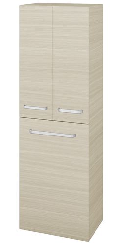 DŘEVOJAS DOS SVD3K 50 vysoká skříňka 50x35,2x154,5 cm, 3 dvířka, s košem, úchytka hliník mat, dub 65211-T01 Obrázek - Hlavní obrázek