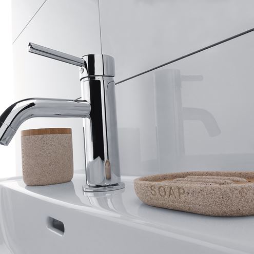 NIMCO KORA dóza na kosmetické potřeby, polyresin, písková béžová/bambus KO 24051-86 Obrázek - fotka