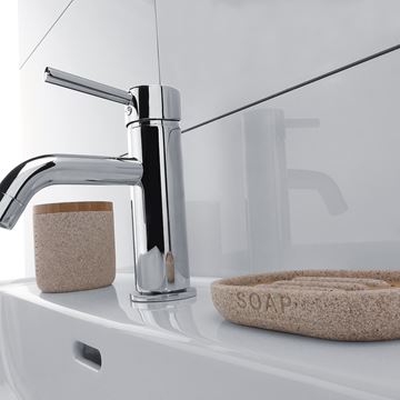 NIMCO KORA dóza na kosmetické potřeby, polyresin, písková béžová/bambus KO 24051-86 Obrázek - fotka