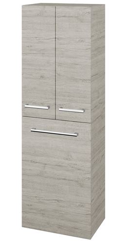DŘEVOJAS DOS SVD3K 50 vysoká skříňka 50x35,2x154,5 cm, 3 dvířka, s košem, úchytka chrom, oregon 66201-T03 Obrázek - Hlavní obrázek