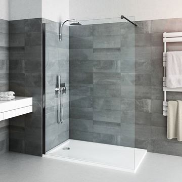 ROTH CARIBA WALK IN CI TWF stěna walk-in 100x200 cm, černý elox/čiré sklo CI TWF 10020 NPF Obrázek - fotka