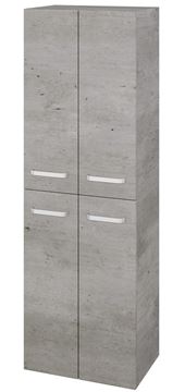 DŘEVOJAS DOS SVD4 50 vysoká skříňka 50x35,2x154,5 cm, 4 dvířka, úchytka hliník mat, beton