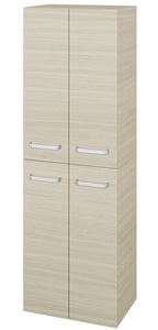 DŘEVOJAS DOS SVD4 50 vysoká skříňka 50x35,2x154,5 cm, 4 dvířka, úchytka hliník mat, dub