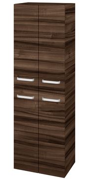 DŘEVOJAS DOS SVD4 50 vysoká skříňka 50x35,2x154,5 cm, 4 dvířka, úchytka hliník mat, ořech
