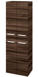 DŘEVOJAS DOS SVD4 50 vysoká skříňka 50x35,2x154,5 cm, 4 dvířka, úchytka hliník mat, ořech