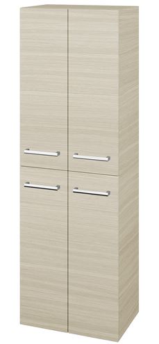 DŘEVOJAS DOS SVD4 50 vysoká skříňka 50x35,2x154,5 cm, 4 dvířka, úchytka chrom, dub 65198-T03 Obrázek - Hlavní obrázek
