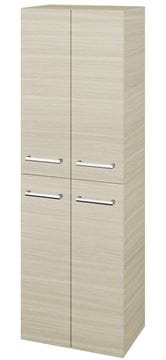 DŘEVOJAS DOS SVD4 50 vysoká skříňka 50x35,2x154,5 cm, 4 dvířka, úchytka chrom, dub