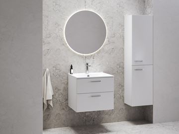 RAVAK CHROME II SB 39 P vysoká skříňka 39x29x150 cm, 2 dvířka, panty vpravo, lesklá bílá X000000543 Obrázek - fotka