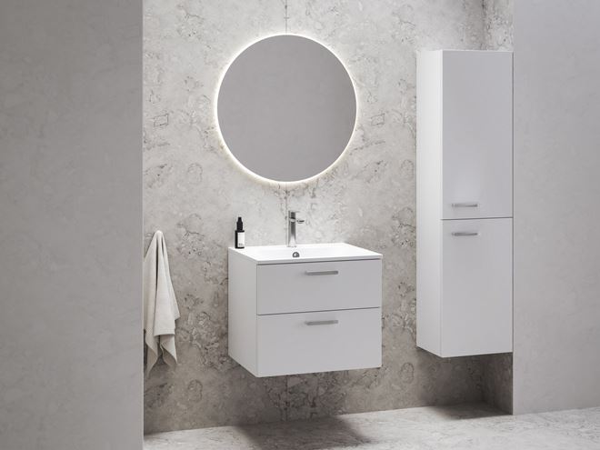 RAVAK CHROME II SB 39 P vysoká skříňka 39x29x150 cm, 2 dvířka, panty vpravo, lesklá bílá X000000543 Obrázek - fotka