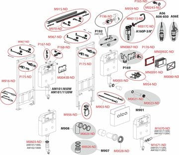 ALCA JÁDROMODUL montážní prvek pro WC 112 cm, se splachovací nádržkou AM102/1120 Obrázek - fotka